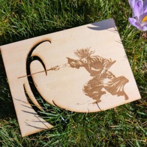 Home gravure sur bois "vagabond"